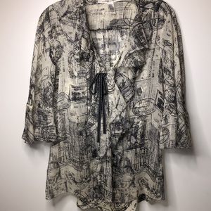 2pcs Silk Romantic & Flirty Tank & Blouse Size 8